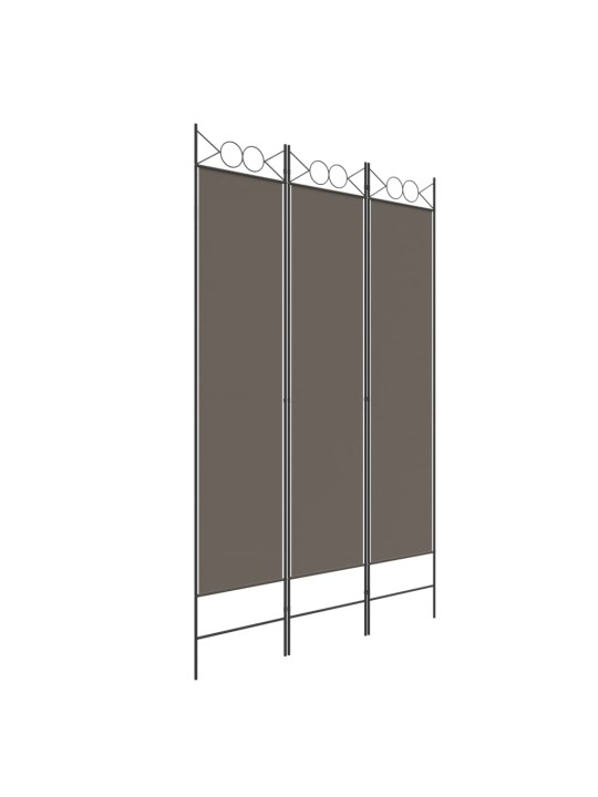 3-paneļu istabas aizslietnis, 120x200 cm, antracītpelēks audums