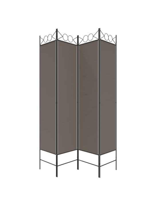4-paneļu istabas aizslietnis, 160x200 cm, antracītpelēks audums