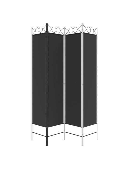 4-paneļu istabas aizslietnis, 160x200 cm, melns audums