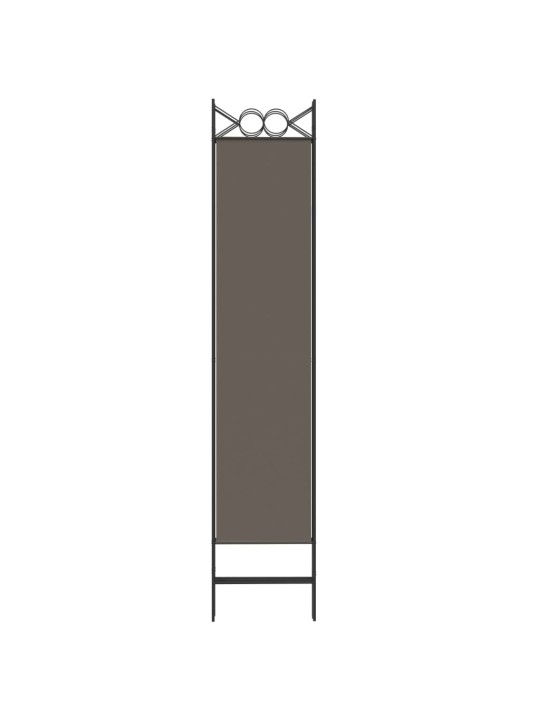 6-paneļu istabas aizslietnis, 240x200 cm, antracītpelēks audums