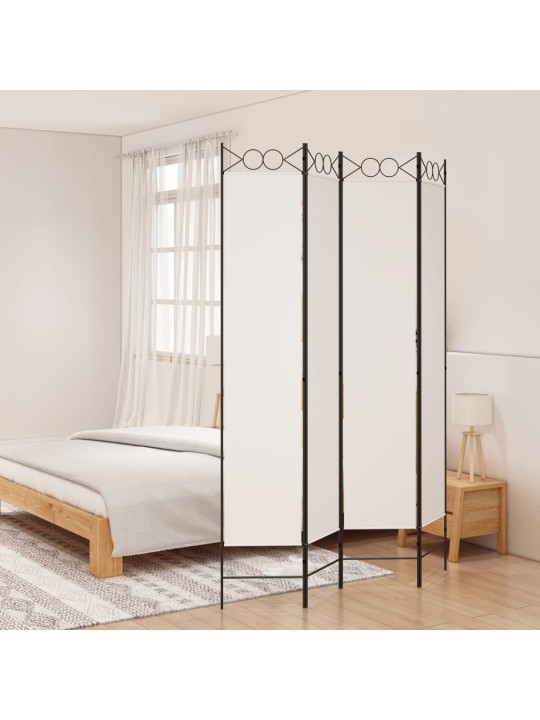 4-paneļu istabas aizslietnis, 160x220 cm, balts audums