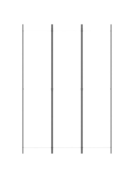 3-paneļu istabas aizslietnis, 150x220 cm, balts audums
