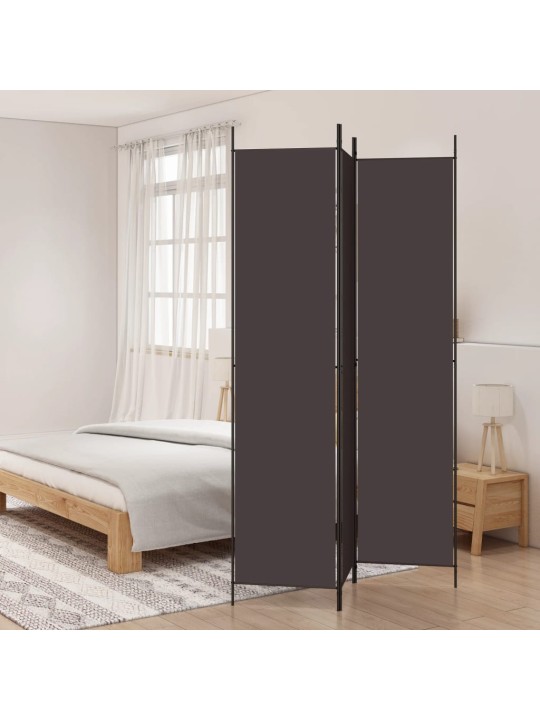 3-paneļu istabas aizslietnis, 150x220 cm, brūns audums