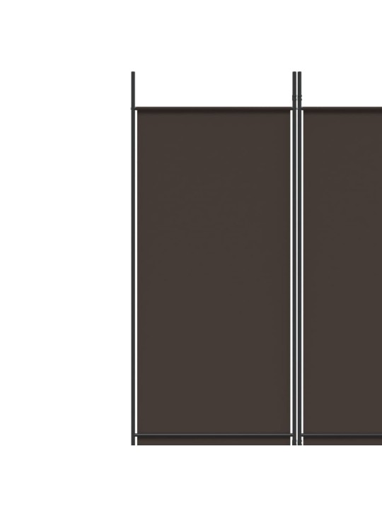 6-paneļu istabas aizslietnis, 300x220 cm, brūns audums