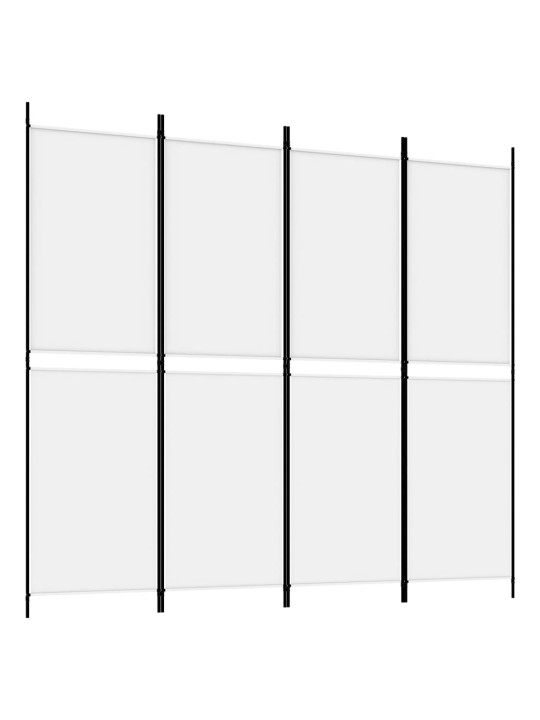 4-paneļu istabas aizslietnis, 200x180 cm, balts audums