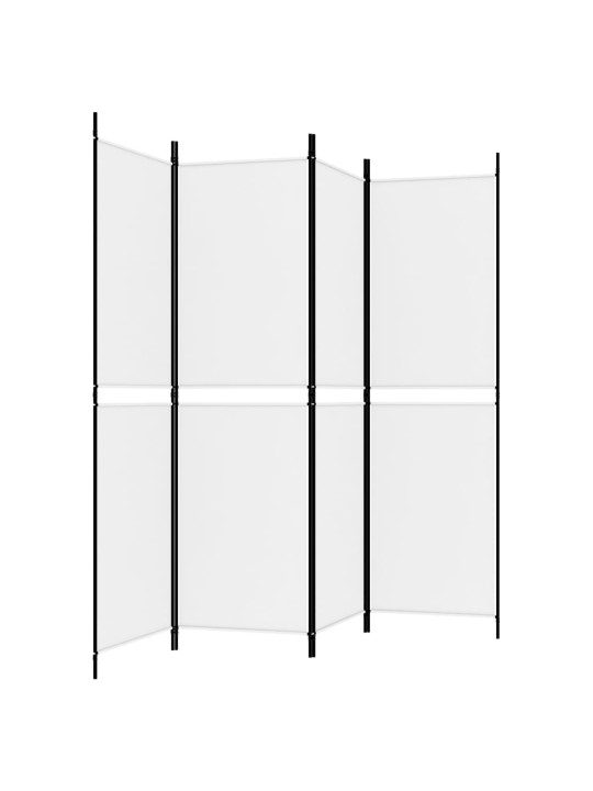 4-paneļu istabas aizslietnis, 200x180 cm, balts audums