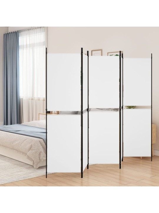 5 paneļu istabas aizslietnis, 250x180 cm, balts audums