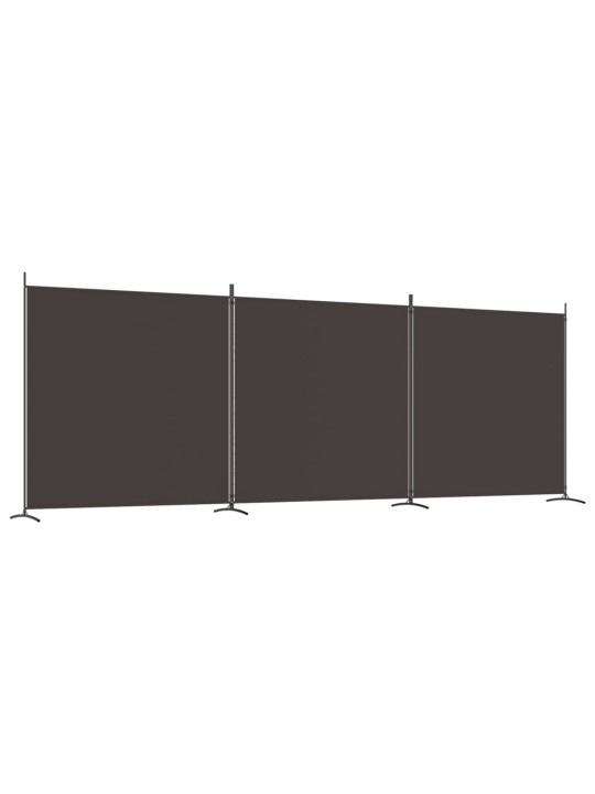 3-paneļu istabas aizslietnis, 525x180 cm, brūns audums