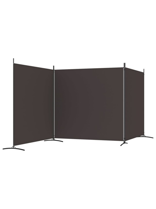3-paneļu istabas aizslietnis, 525x180 cm, brūns audums