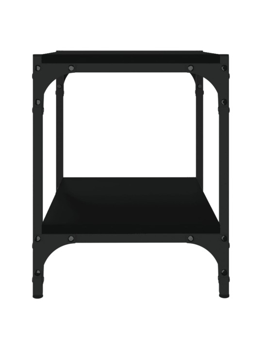 Tv galdiņš, melns, 40x33x41 cm, inženierijas koks, tērauds