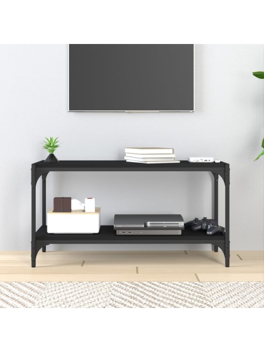 Tv galdiņš, melns, 80x33x41 cm, inženierijas koks