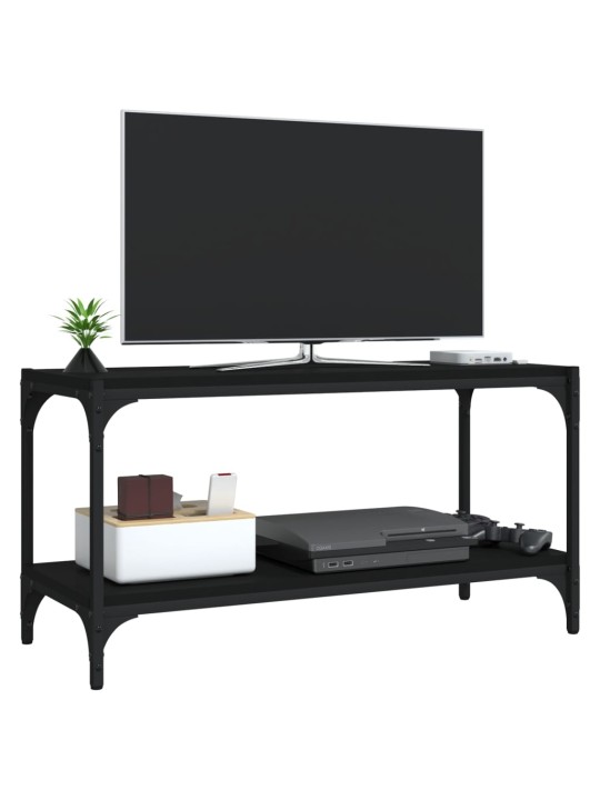 Tv galdiņš, melns, 80x33x41 cm, inženierijas koks