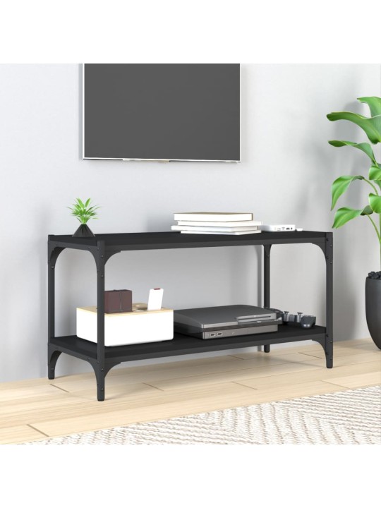 Tv galdiņš, melns, 80x33x41 cm, inženierijas koks