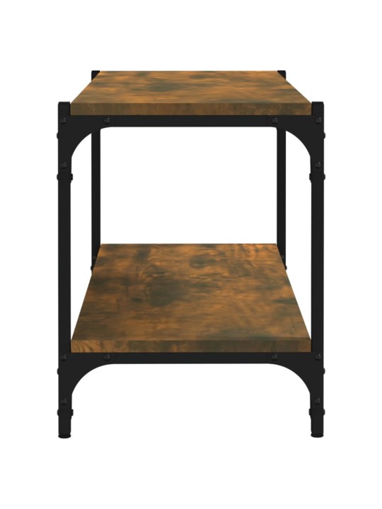 Tv galdiņš, koka krāsa, 80x33x41 cm, inženierijas koks, tērauds