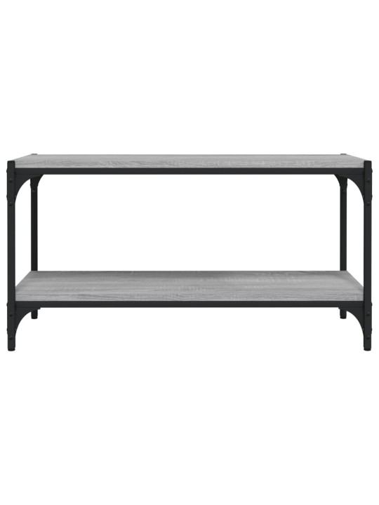 Tv galdiņš, pelēks, 80x33x41 cm, inženierijas koks, tērauds