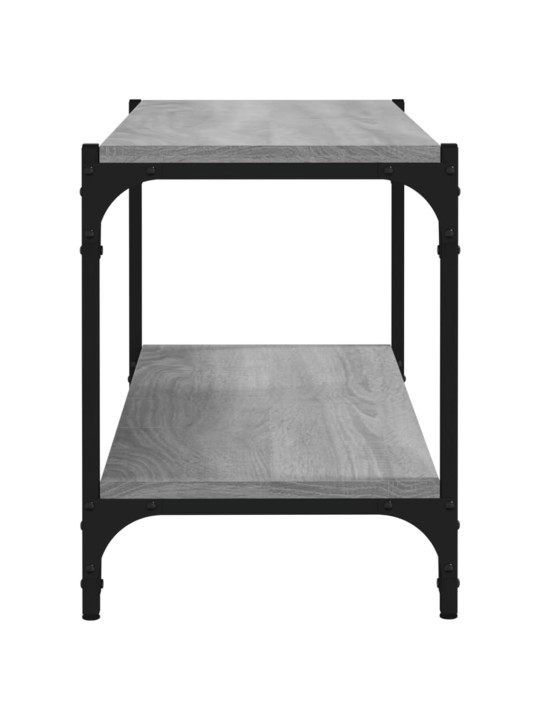 Tv galdiņš, pelēks, 80x33x41 cm, inženierijas koks, tērauds