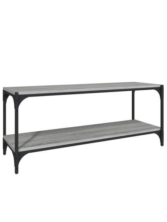 Tv galdiņš, pelēks, 100x33x41 cm, inženierijas koks, tērauds