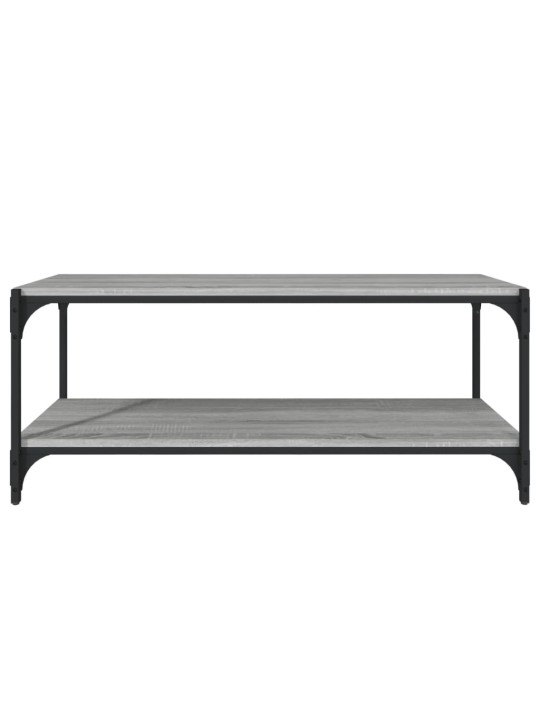 Tv galdiņš, pelēks, 100x33x41 cm, inženierijas koks, tērauds