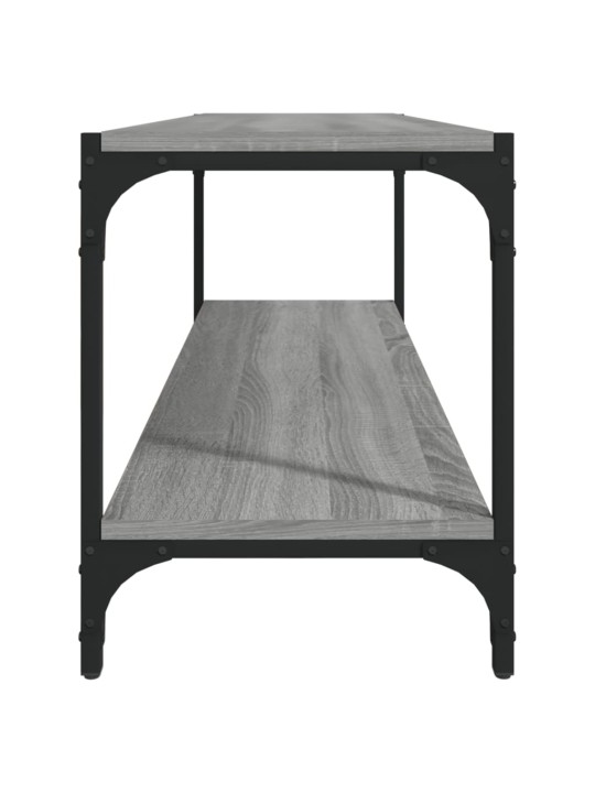 Tv galdiņš, pelēks, 100x33x41 cm, inženierijas koks, tērauds