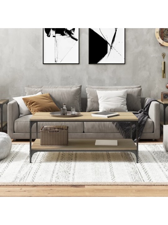 Kafijas galdiņš, ozola krāsa, 100x50x40 cm, inženierijas koks