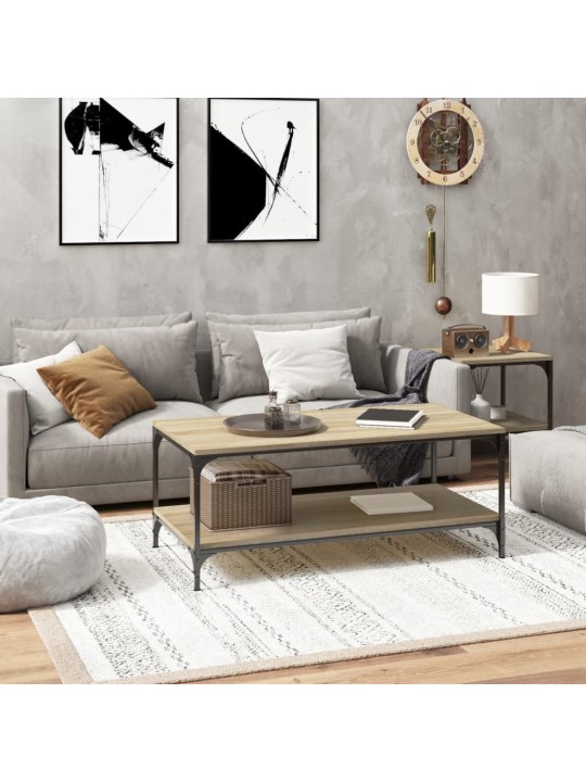 Kafijas galdiņš, ozola krāsa, 100x50x40 cm, inženierijas koks