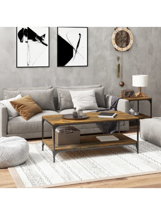 Kafijas galdiņš, ozola krāsa, 100x50x40 cm, inženierijas koks