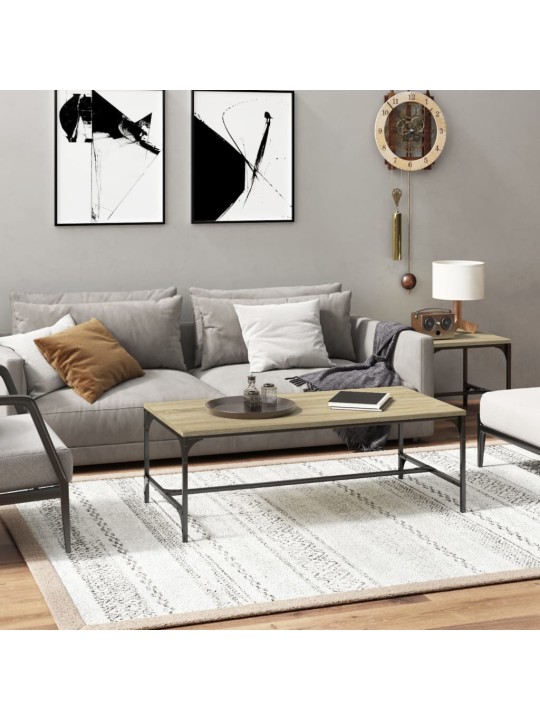 Kafijas galdiņš, ozola krāsa, 100x50x35 cm, inženierijas koks