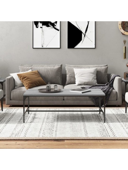 Kafijas galdiņš, pelēcīga ozolkoka, 100x50x35 cm