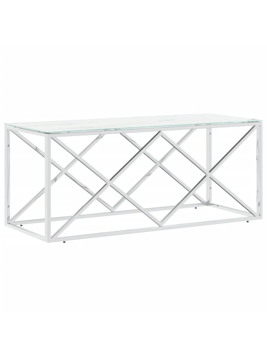 Kafijas galdiņš, 110x45x45 cm, nerūsējošs tērauds un stikls
