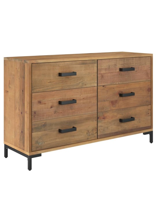 Kumode, brūna, 110x35x70 cm, priedes masīvkoks