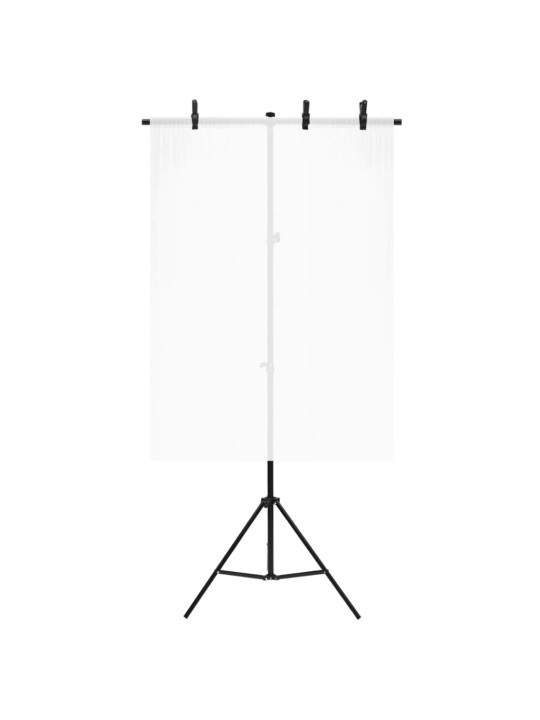 Fonu statīvs, t-forma, melns, 91x60x(70-200) cm