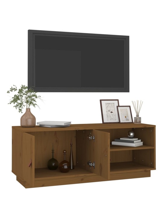 Tv skapītis, medus brūns, 105x34x40 cm, priedes masīvkoks