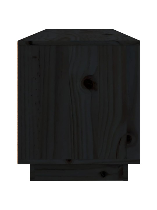 Tv skapītis, melns, 100x34x40 cm, priedes masīvkoks