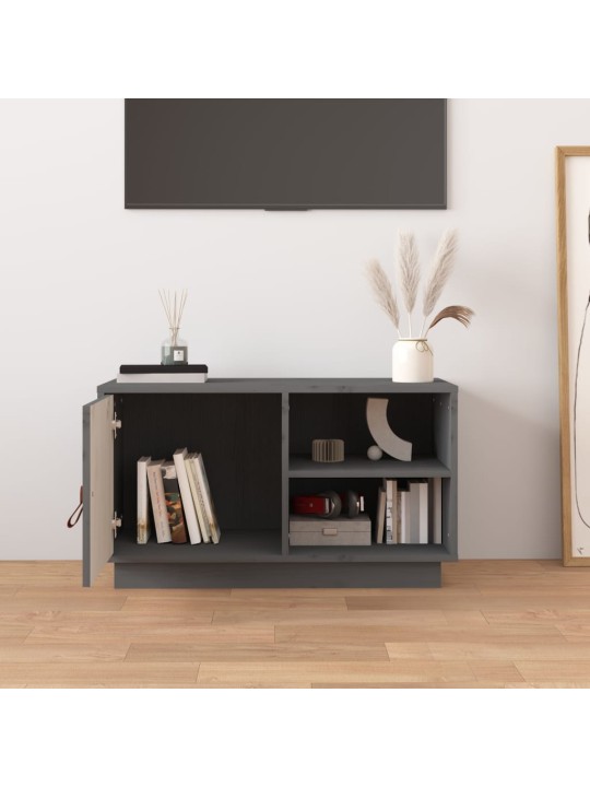 Tv skapītis, pelēks, 70x34x40 cm, priedes masīvkoks