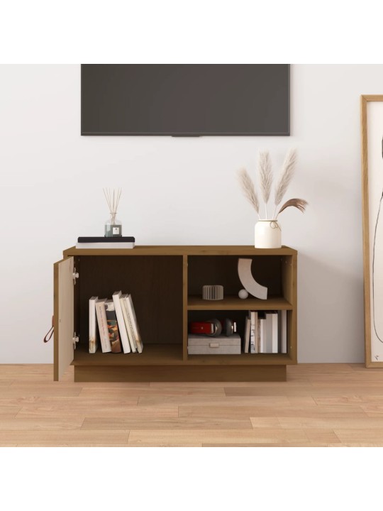 Tv skapītis, medus brūns, 70x34x40 cm, priedes masīvkoks