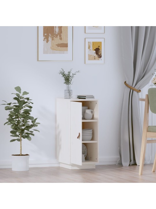 Kumode, balta, 34x40x75 cm, priedes masīvkoks