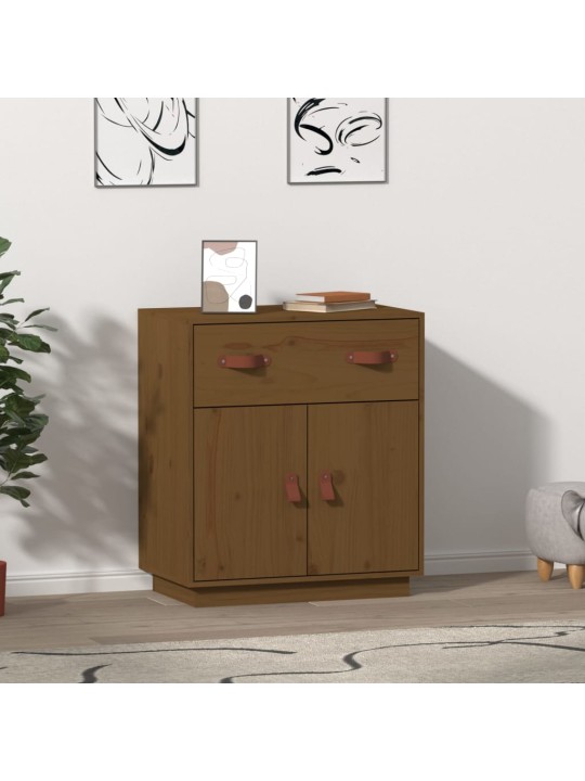Kumode, medus brūna, 65,5x40x75 cm, priedes masīvkoks