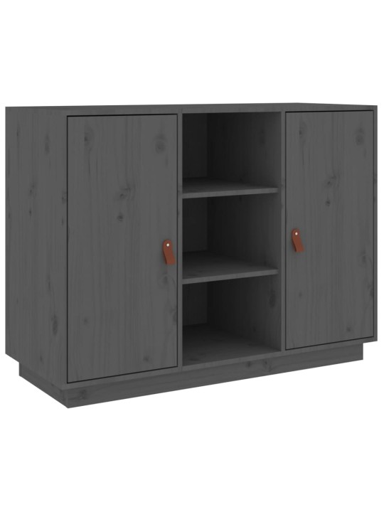 Kumode, pelēka, 100x40x75 cm, priedes masīvkoks