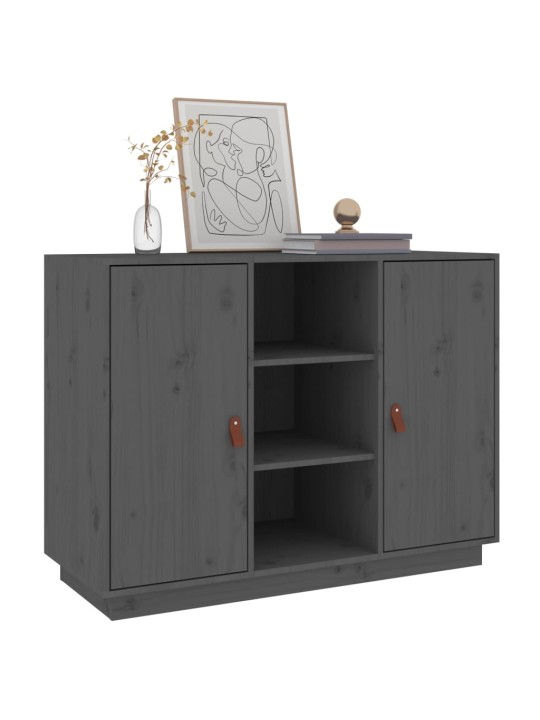 Kumode, pelēka, 100x40x75 cm, priedes masīvkoks