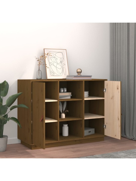 Kumode, medus brūna, 100x40x75 cm, priedes masīvkoks