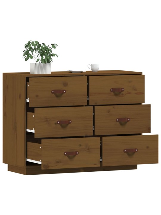 Kumode, medus brūna, 100x40x75 cm, priedes masīvkoks
