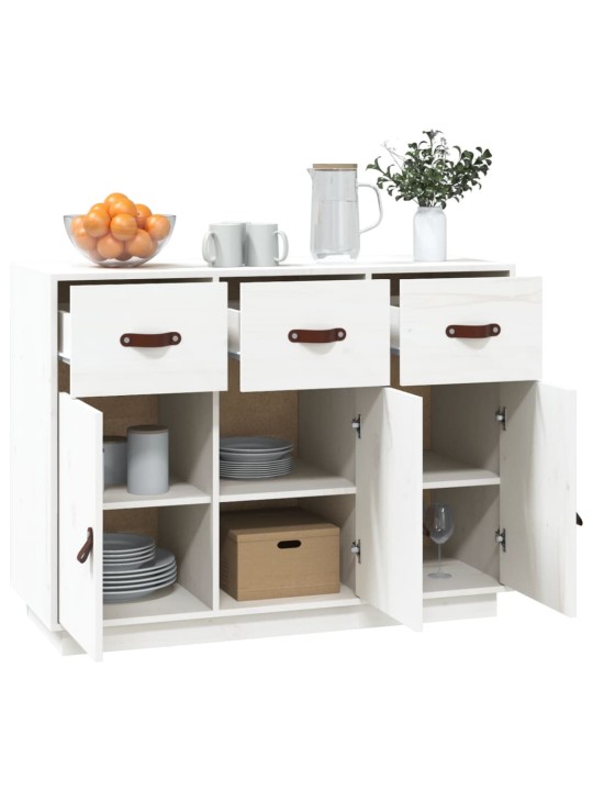 Kumode, balta, 100x40x75 cm, priedes masīvkoks