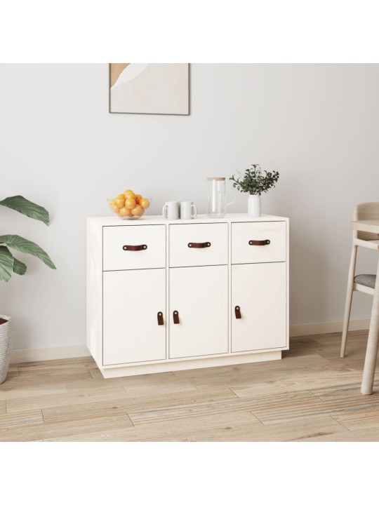 Kumode, balta, 100x40x75 cm, priedes masīvkoks