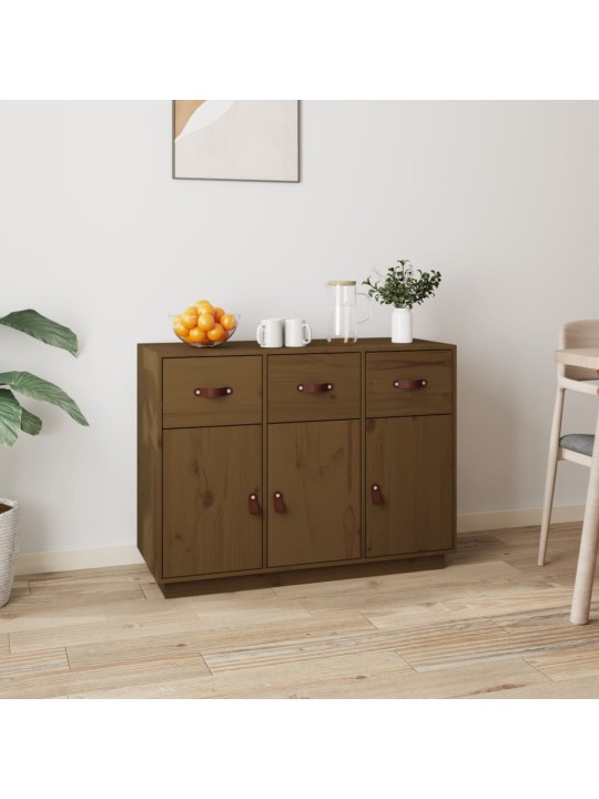 Kumode, medus brūna, 100x40x75 cm, priedes masīvkoks