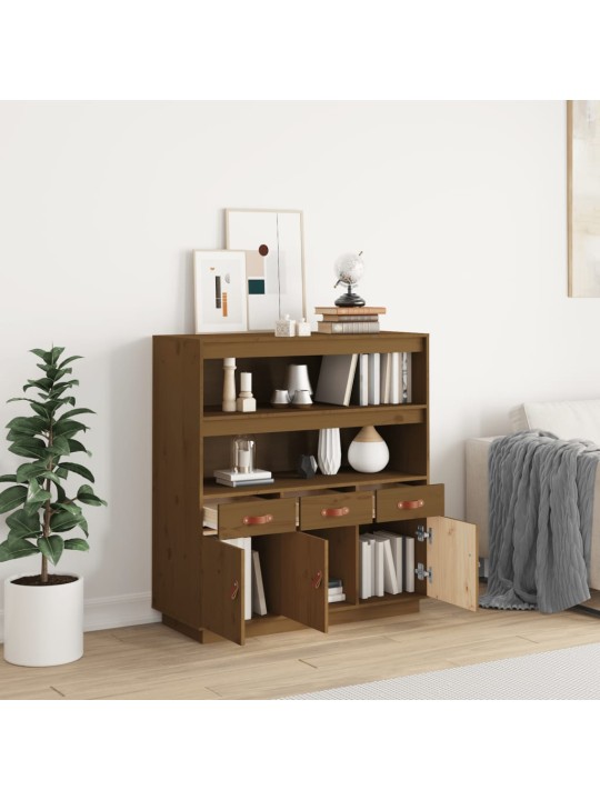 Augstais skapītis, brūns, 100x40x108,5 cm, priedes masīvkoks