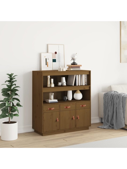 Augstais skapītis, brūns, 100x40x108,5 cm, priedes masīvkoks