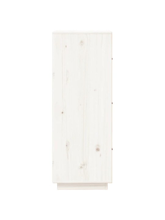 Augstais skapītis, balts, 34x40x108,5 cm, priedes masīvkoks