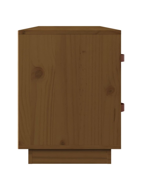 Apavu skapītis, medus brūns, 100x34x45 cm, priedes masīvkoks
