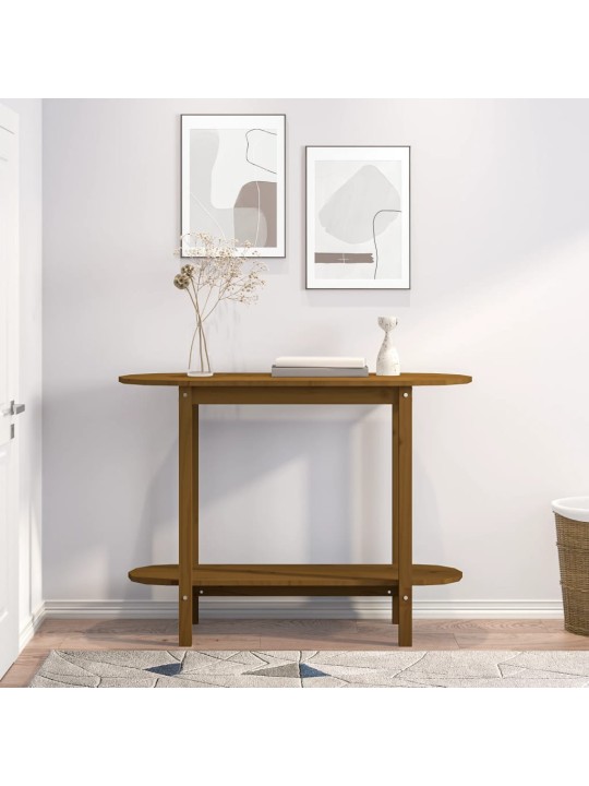 Konsoles galdiņš, medus brūns, 110x40x80 cm, priedes masīvkoks