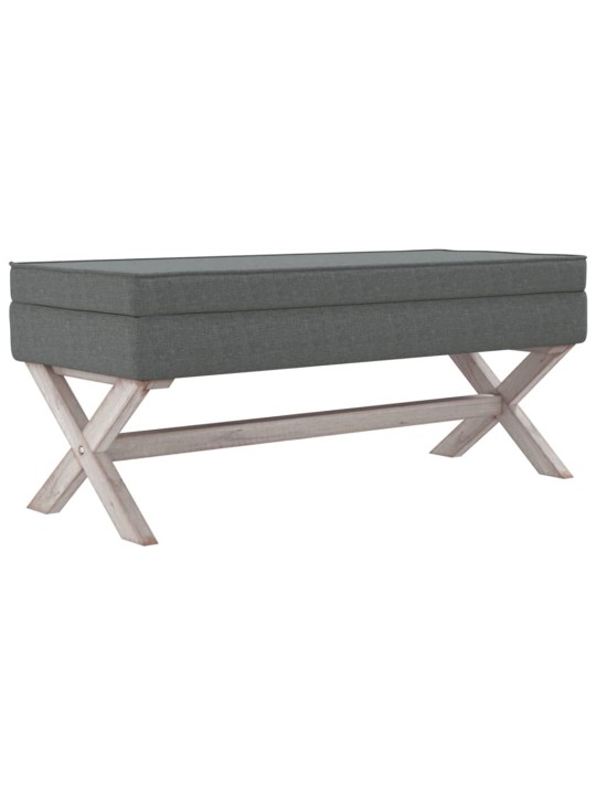Uzglabāšanas sols, 110x45x40 cm, tumši pelēks audums